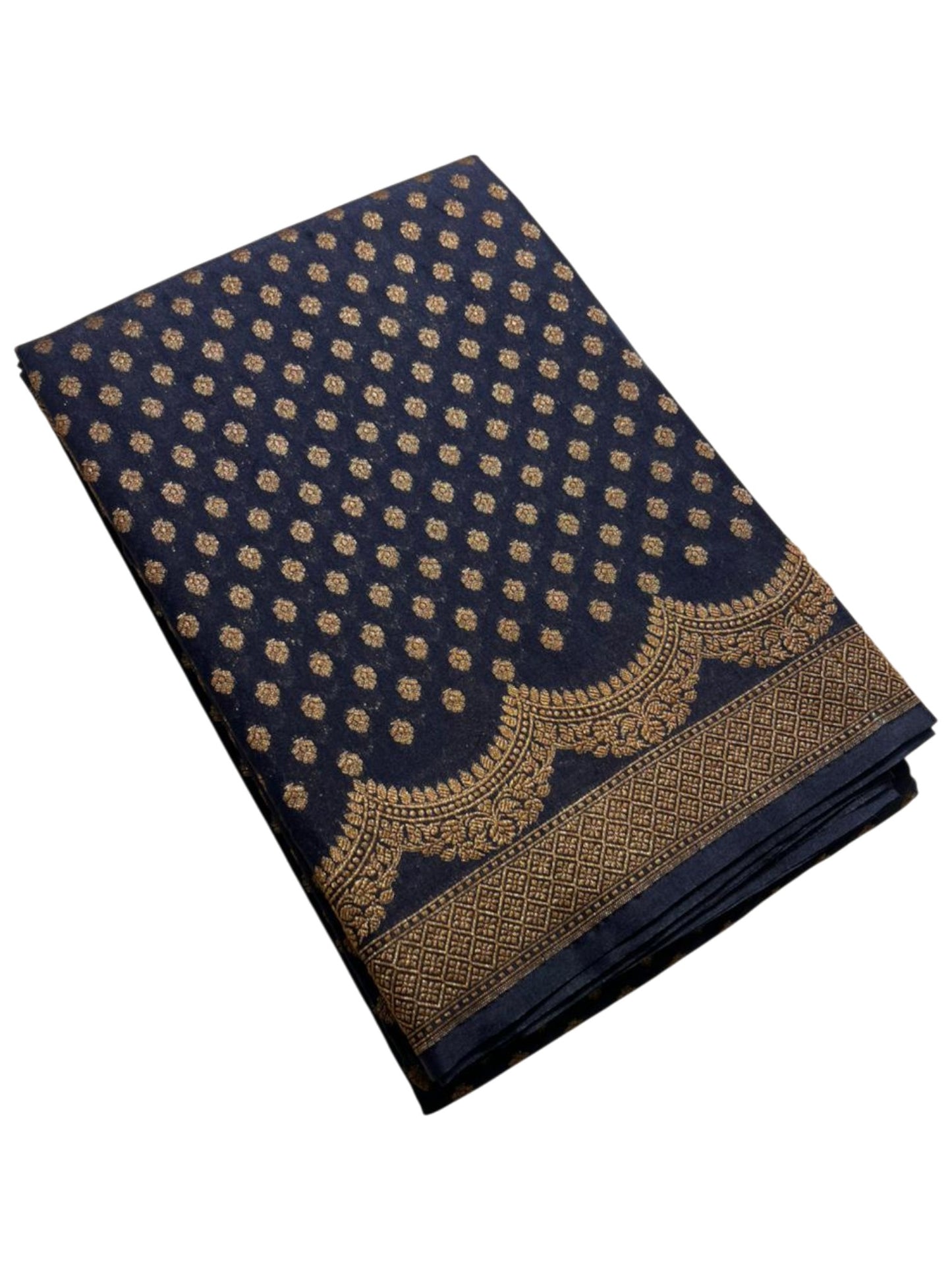Southloom Munga Silk Saree with Woven Work on Body and Borders (Blue)