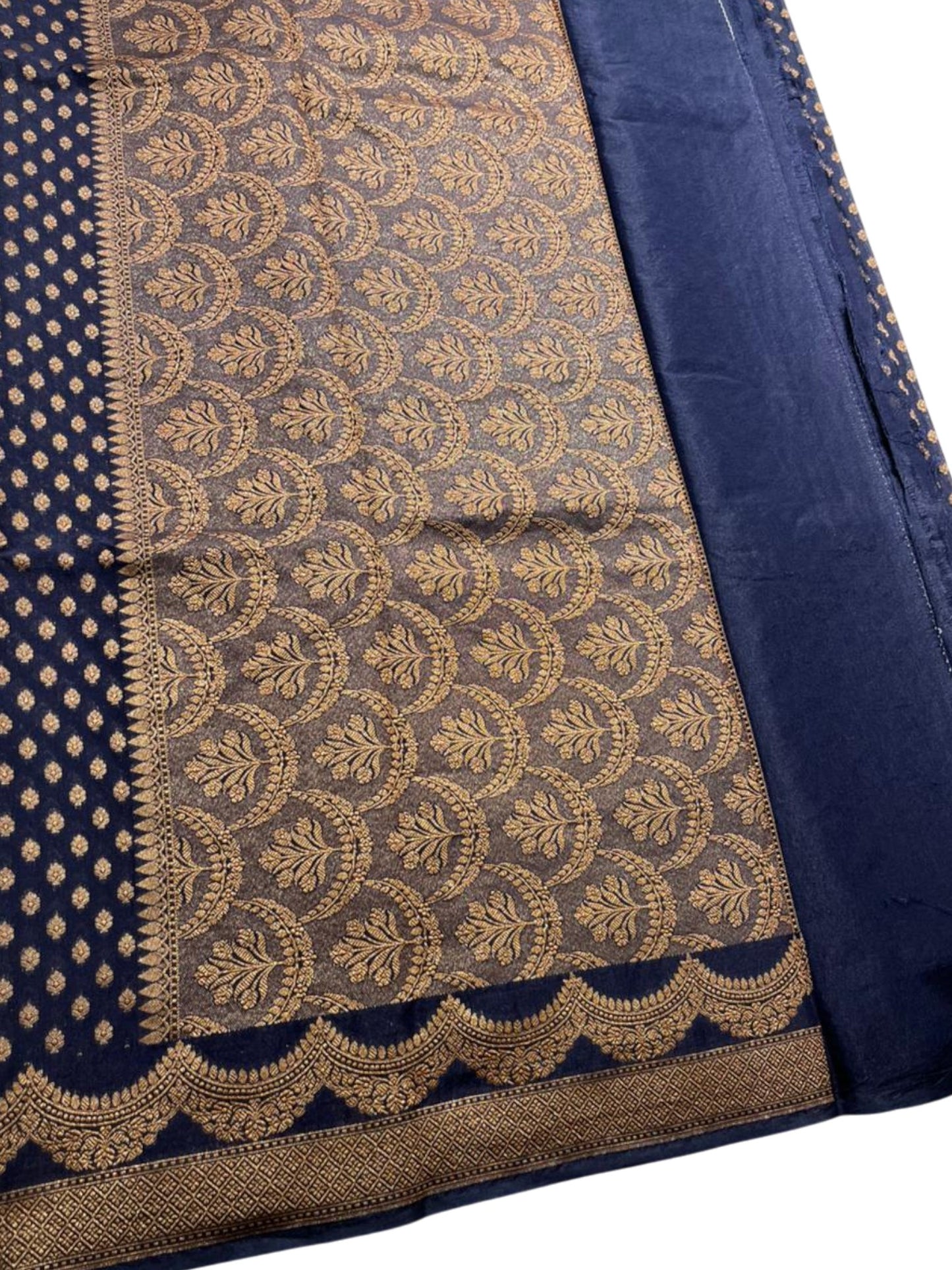 Southloom Munga Silk Saree with Woven Work on Body and Borders (Blue)