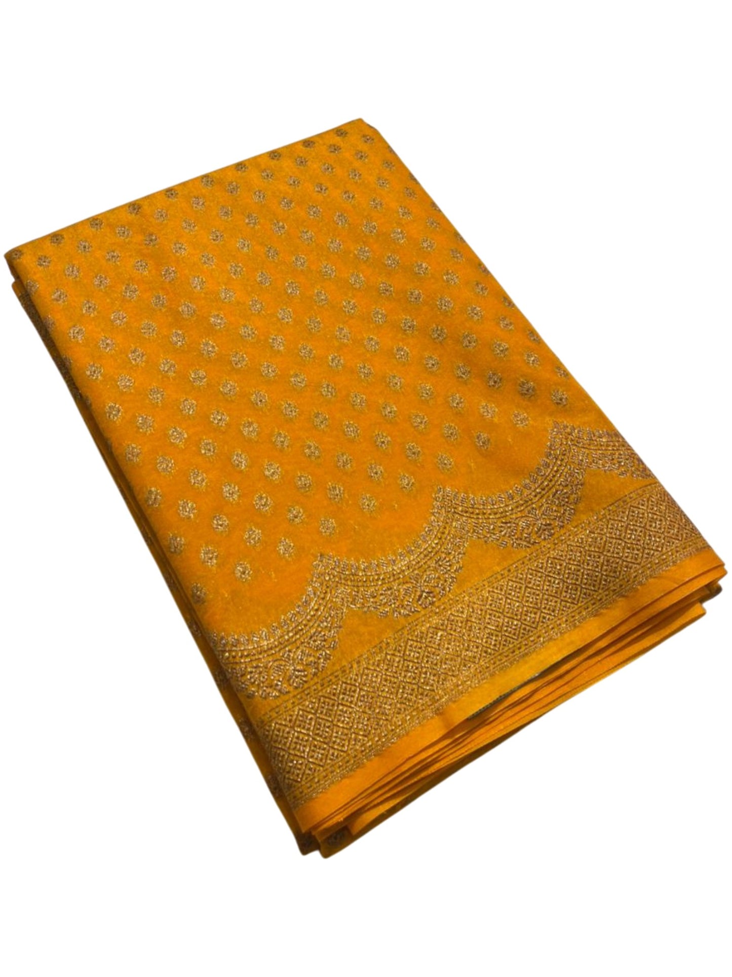 Southloom Munga Silk Saree with Woven Work on Body and Borders (Yellow)