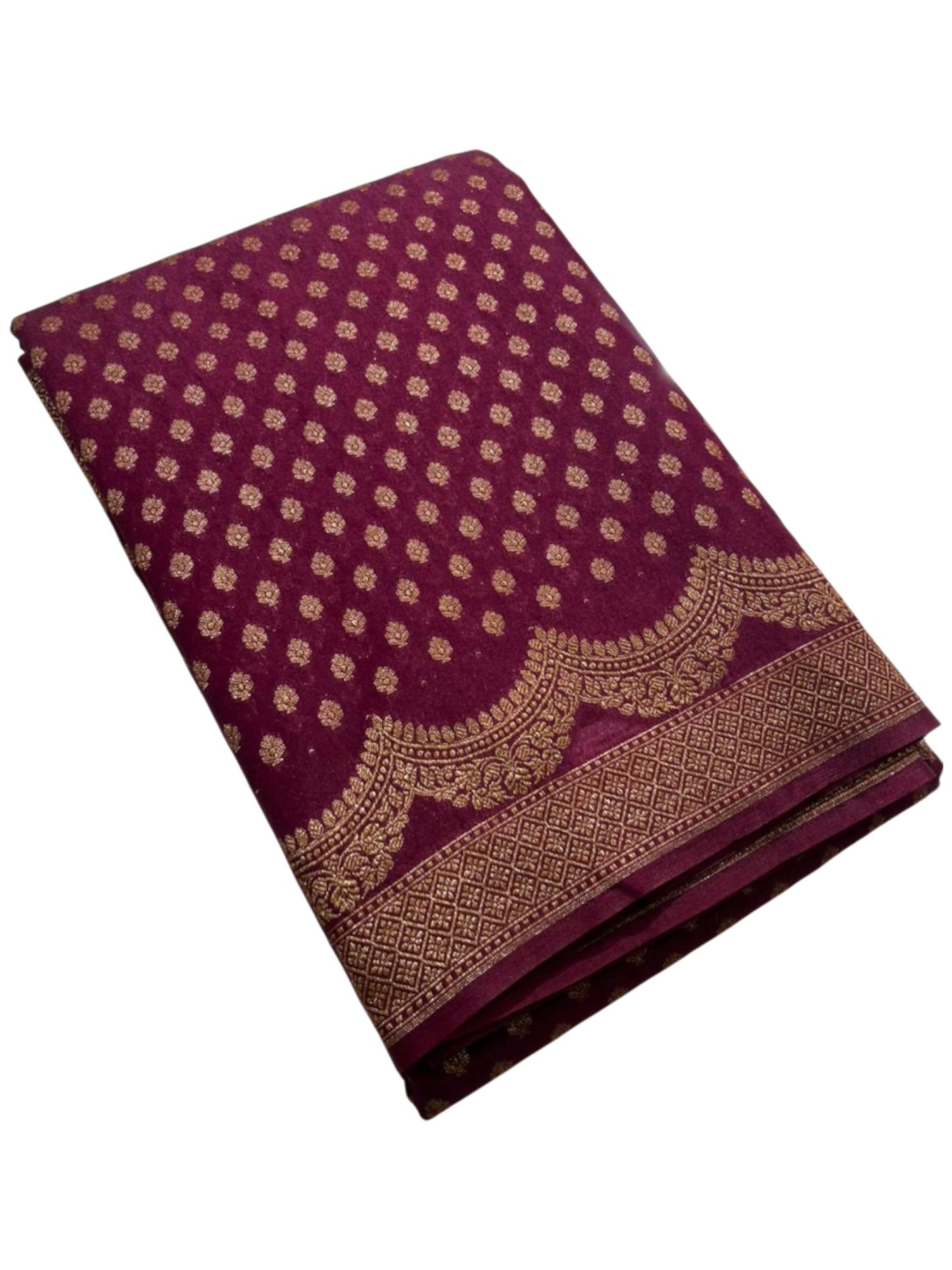 Southloom Munga Silk Saree with Woven Work on Body and Borders (Purple)