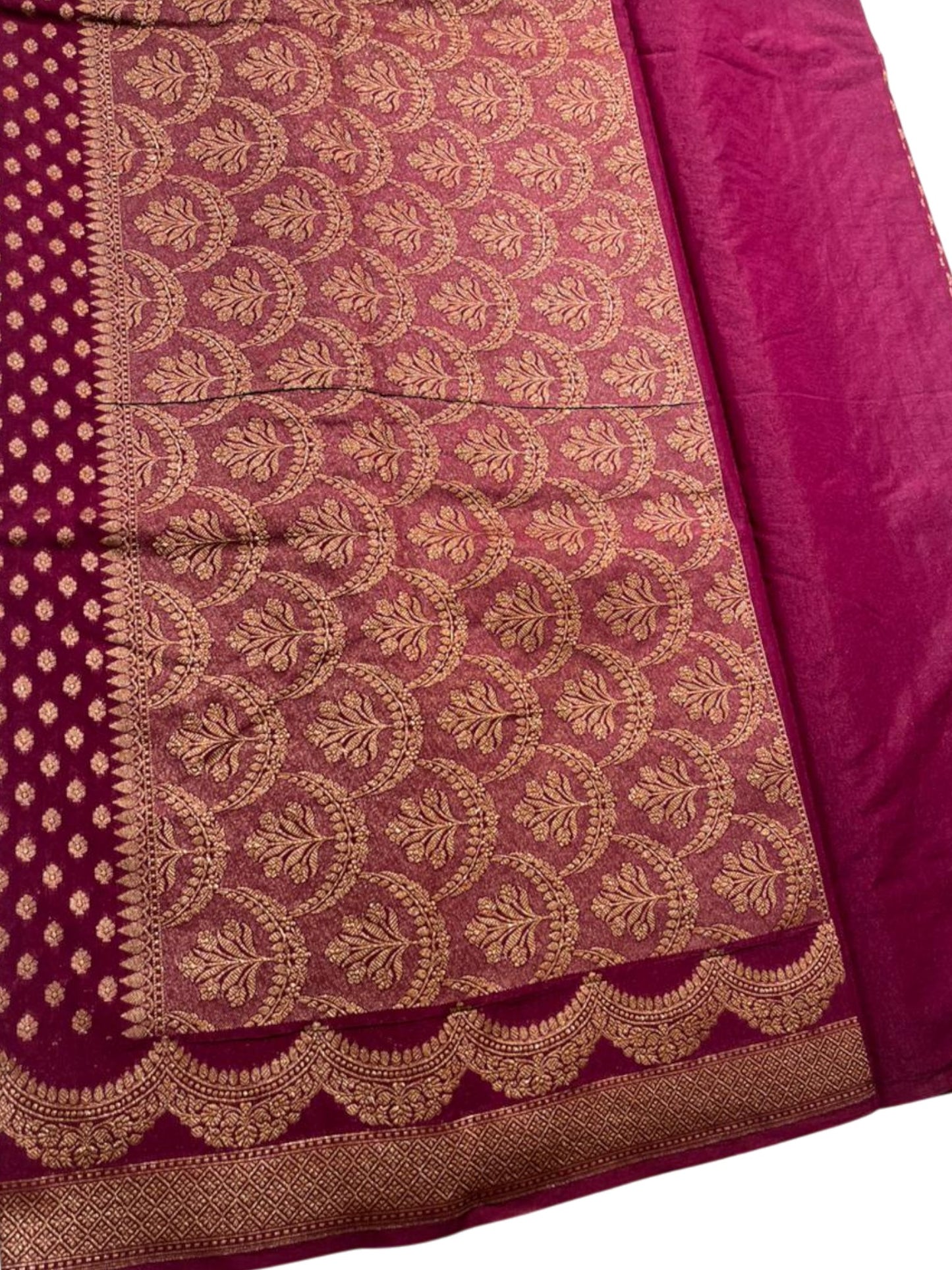 Southloom Munga Silk Saree with Woven Work on Body and Borders (Purple)