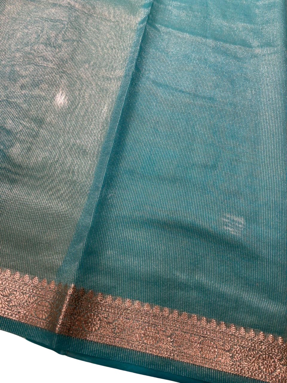 Southloom Tissue Organza Saree With Stripes Design in Double colour SL354