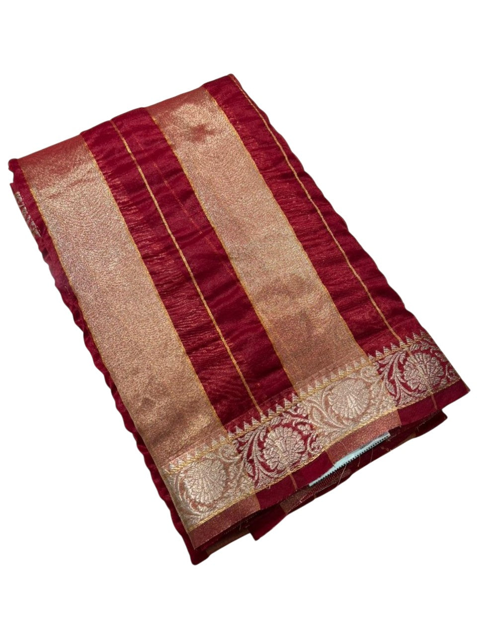 Southloom Tissue Organza Saree With Stripes Design in Double colour SL354