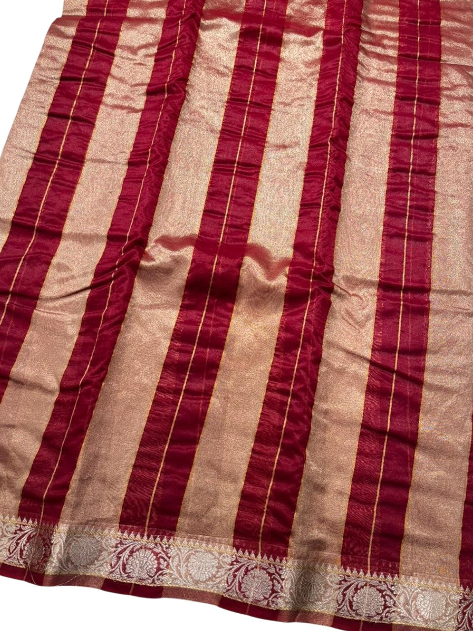 Southloom Tissue Organza Saree With Stripes Design in Double colour SL354