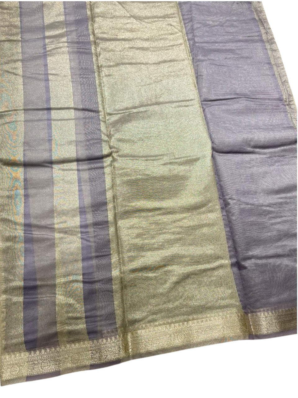 Southloom Tissue Organza Saree With Stripes Design in Double colour SL354