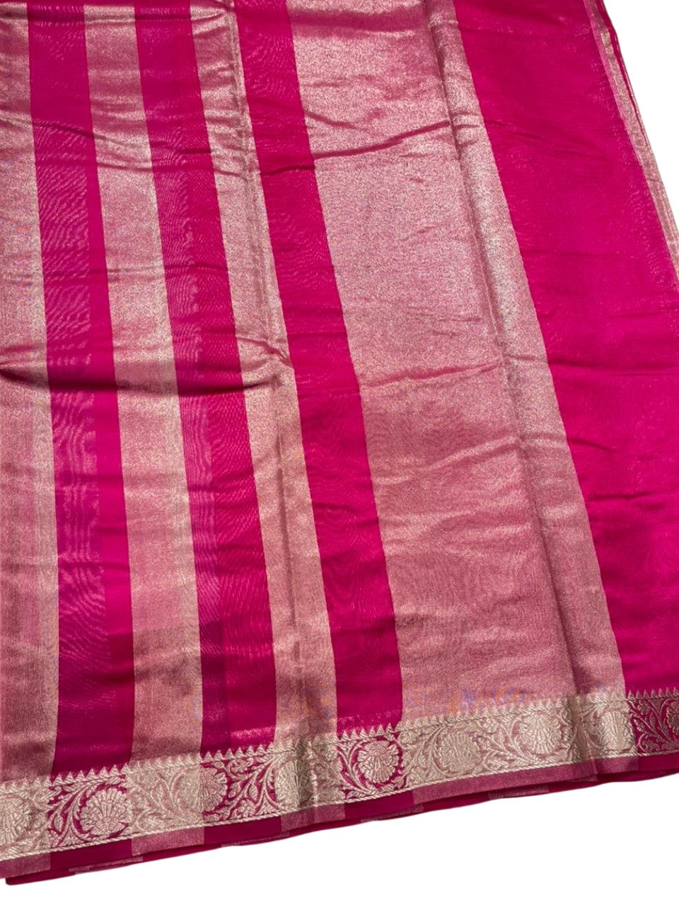 Southloom Tissue Organza Saree With Stripes Design in Double colour SL354