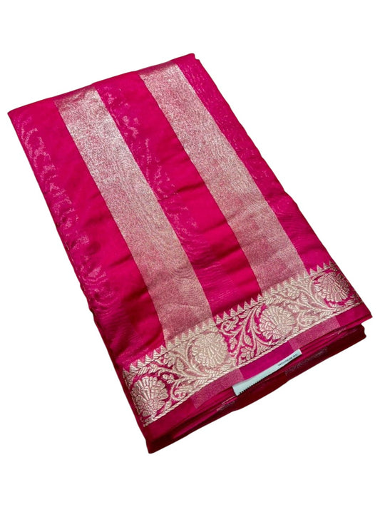 Southloom Tissue Organza Saree With Stripes Design in Double colour SL354