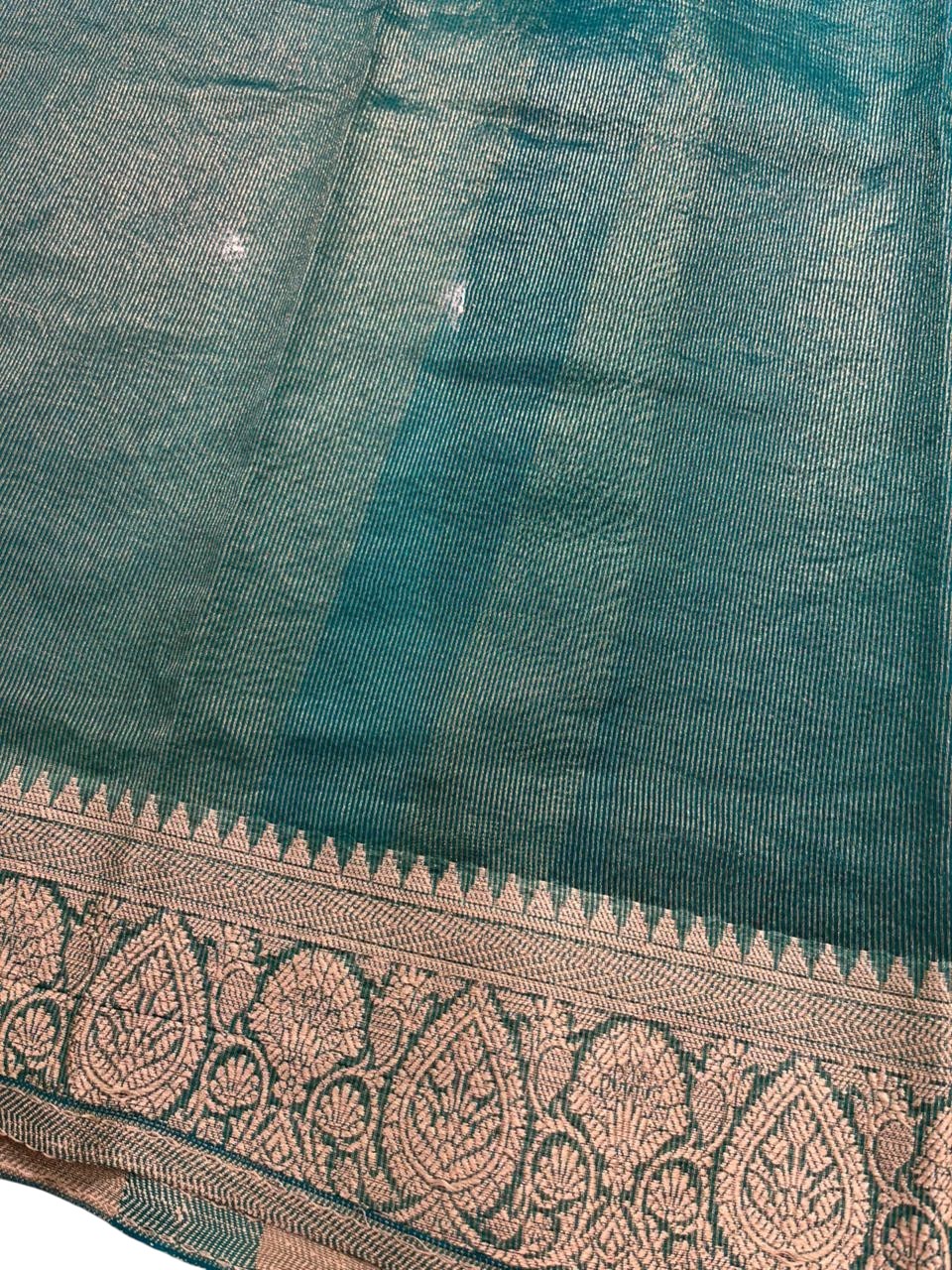 Southloom Tissue Organza Saree With Stripes Design in Double colour SL354