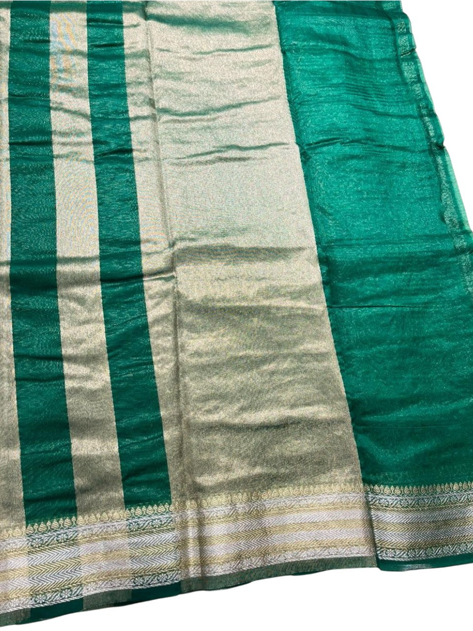 Southloom Tissue Organza Saree With Stripes Design in Double colour SL354