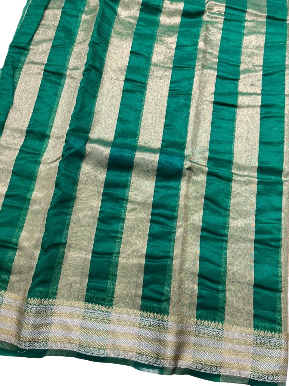 Southloom Tissue Organza Saree With Stripes Design in Double colour SL354