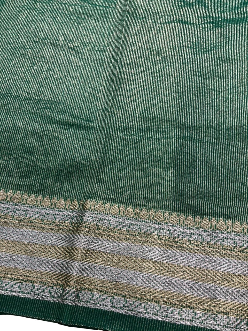 Southloom Tissue Organza Saree With Stripes Design in Double colour SL354