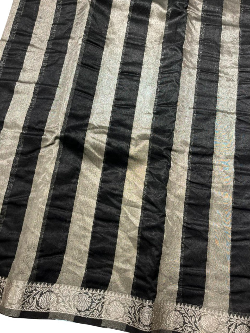 Southloom Tissue Organza Saree With Stripes Design in Double colour SL354