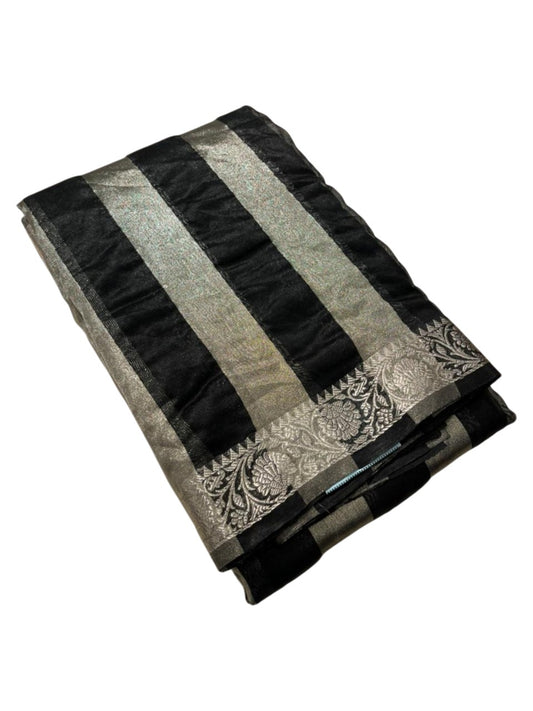 Southloom Tissue Organza Saree With Stripes Design in Double colour SL354