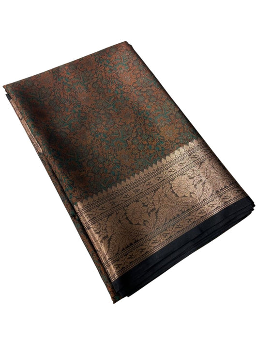 Southloom Resham Work Soft Cotton Banarasi Saree with Woven Work on Body and Borders