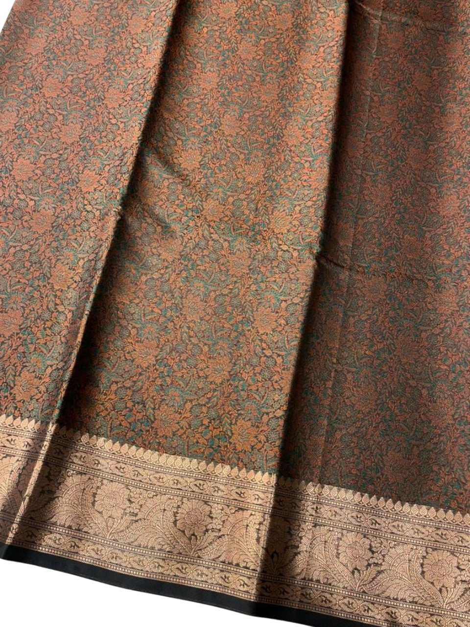 Southloom Resham Work Soft Cotton Banarasi Saree with Woven Work on Body and Borders