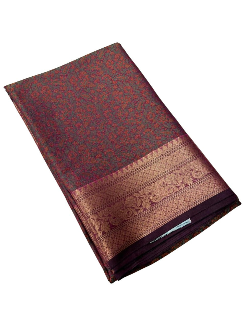 Southloom Resham Work Soft Cotton Banarasi Saree with Woven Work on Body and Borders