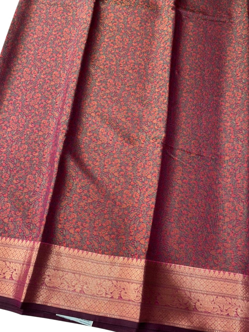 Southloom Resham Work Soft Cotton Banarasi Saree with Woven Work on Body and Borders