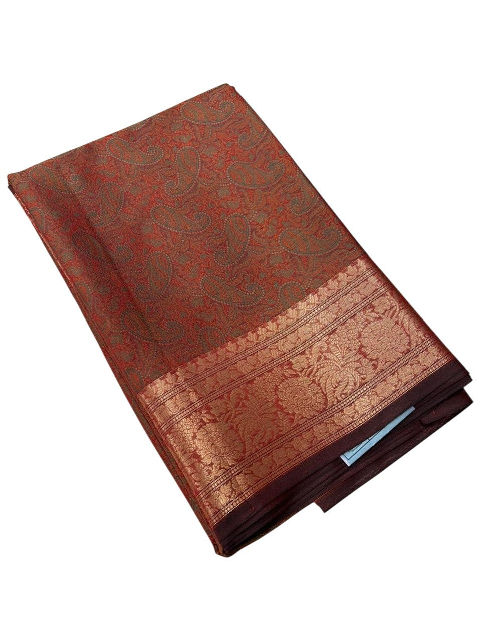 Southloom Resham Work Soft Cotton Banarasi Saree with Woven Work on Body and Borders