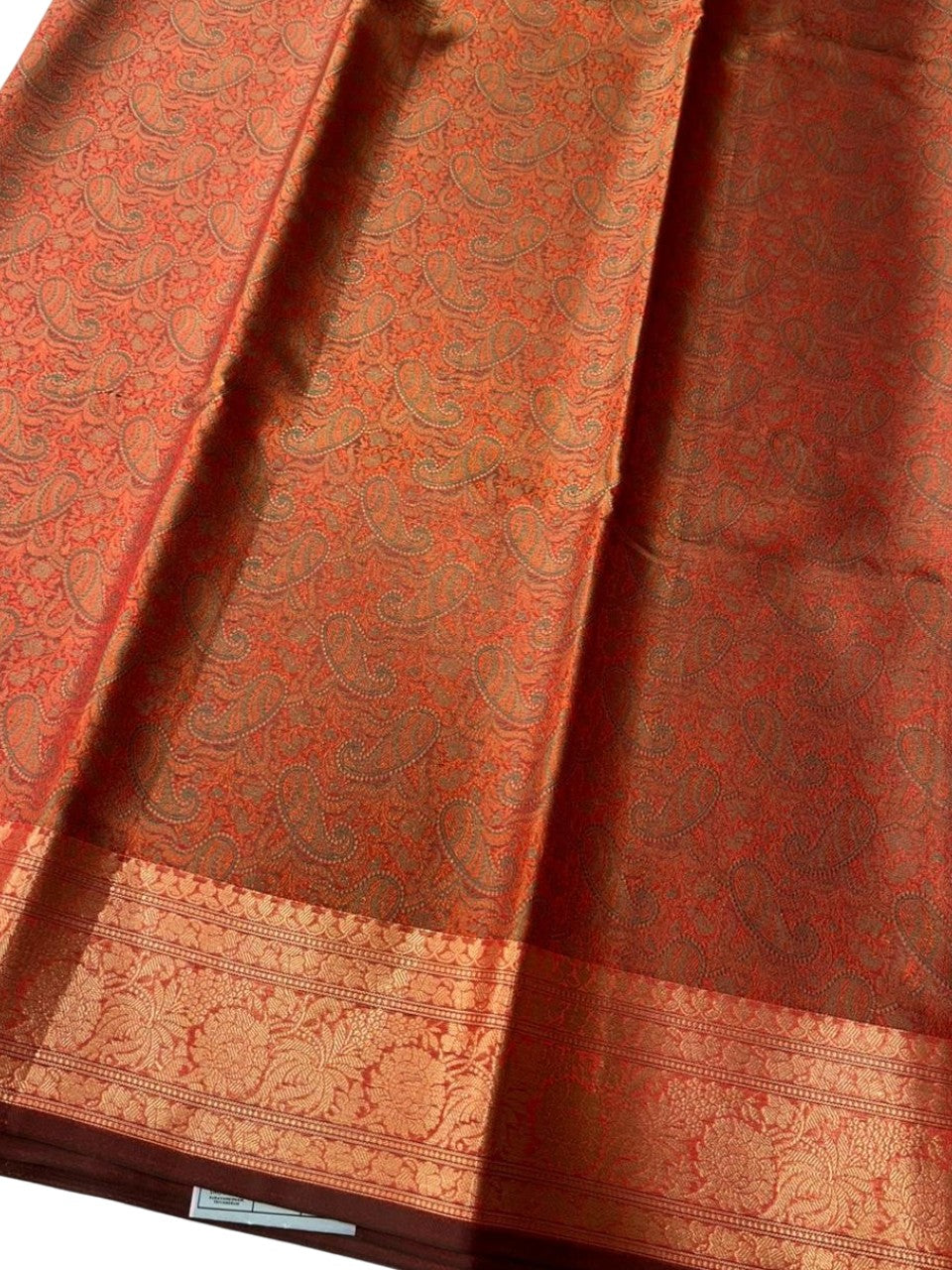 Southloom Resham Work Soft Cotton Banarasi Saree with Woven Work on Body and Borders