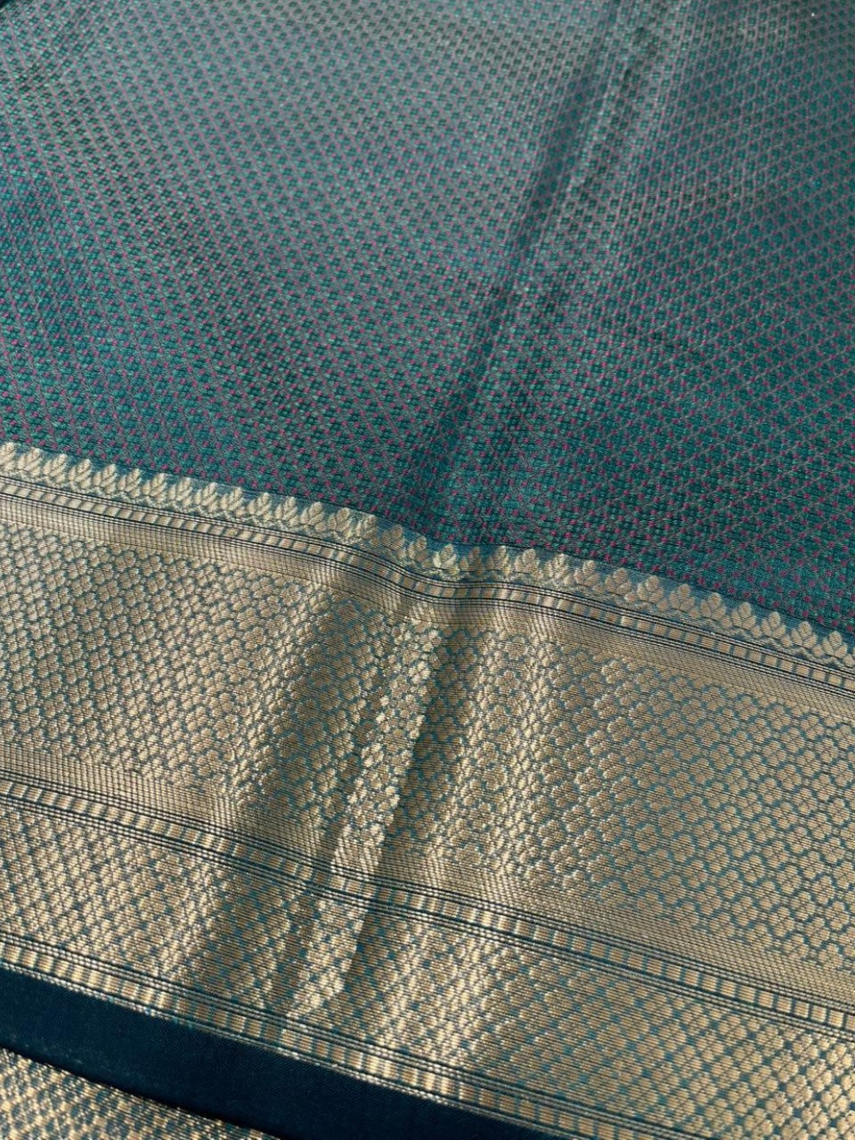 Southloom Resham Work Soft Cotton Banarasi Saree with Woven Work on Body and Borders