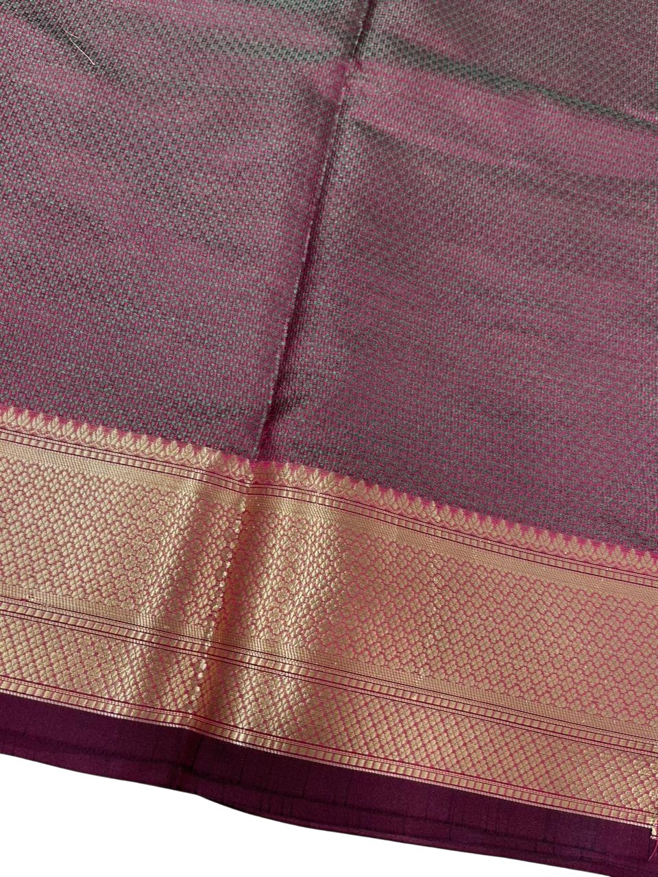 Southloom Resham Work Soft Cotton Banarasi Saree with Woven Work on Body and Borders