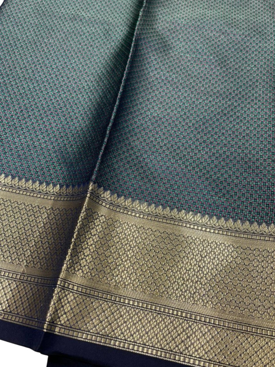 Southloom Resham Work Soft Cotton Banarasi Saree with Woven Work on Body and Borders