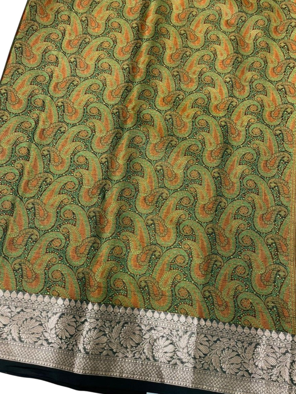 Southloom Resham Work Soft Cotton Banarasi Saree with Woven Work on Body and Borders