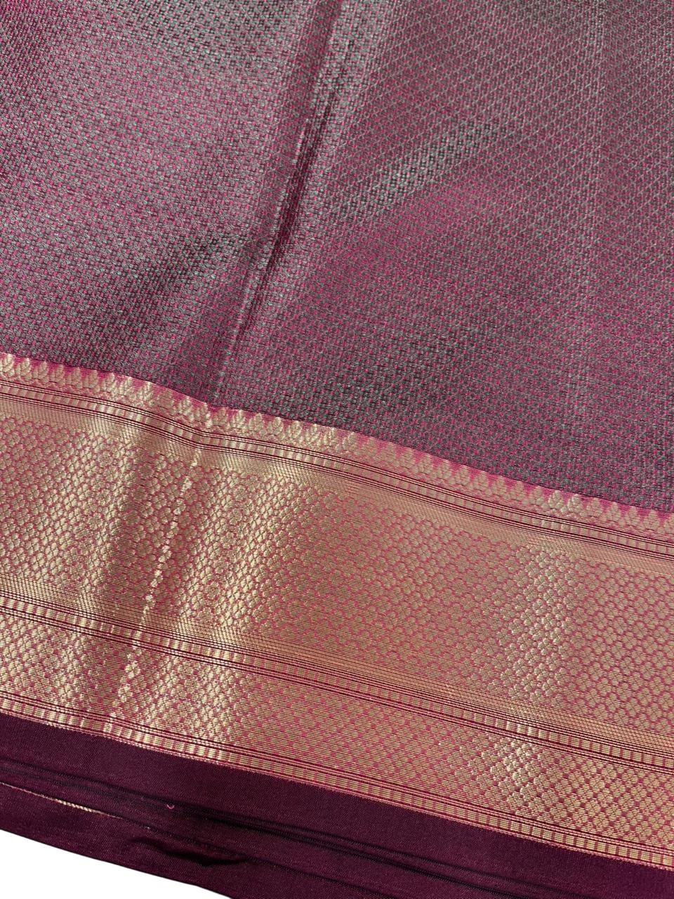 Southloom Resham Work Soft Cotton Banarasi Saree with Woven Work on Body and Borders