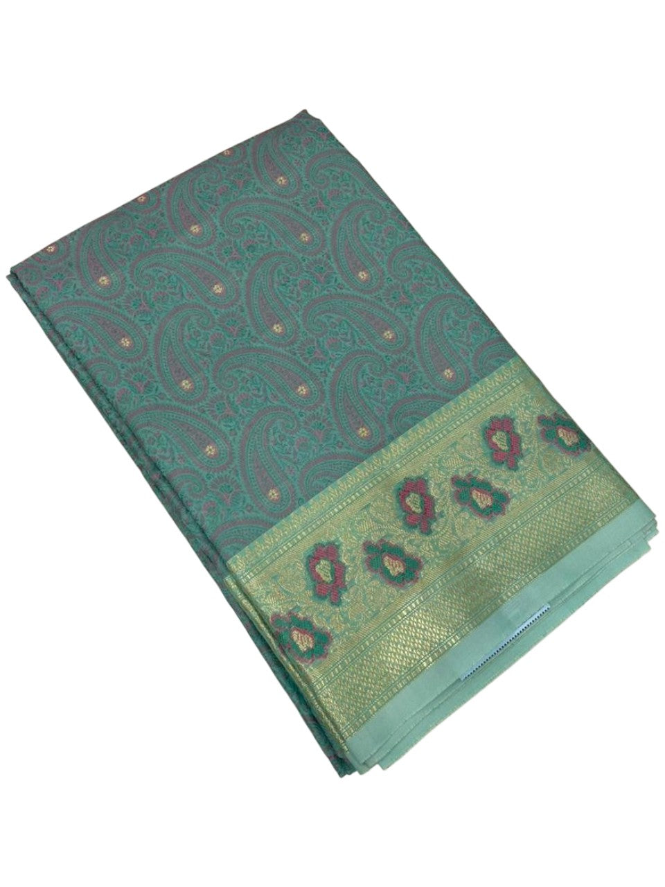 Southloom Resham Work Soft Cotton Banarasi Saree with Woven Work on Body and Borders