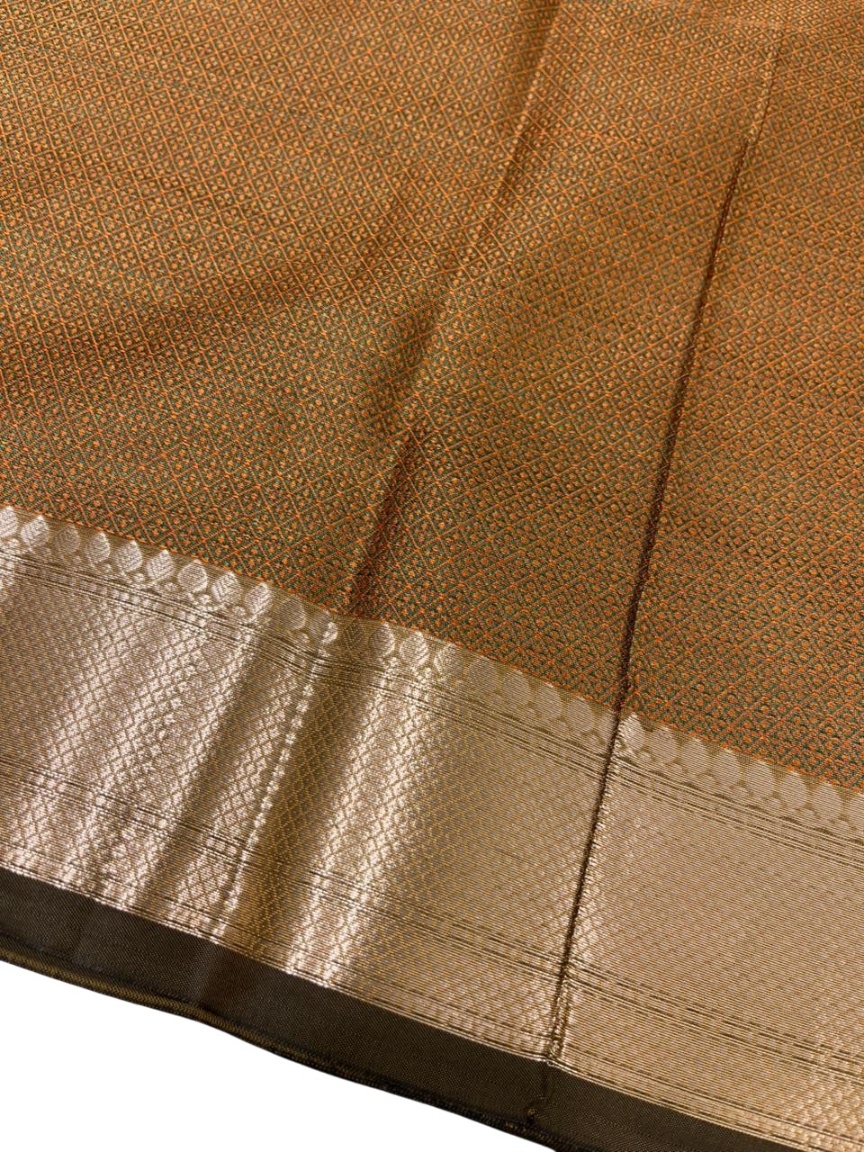 Southloom Resham Work Soft Cotton Banarasi Saree with Woven Work on Body and Borders