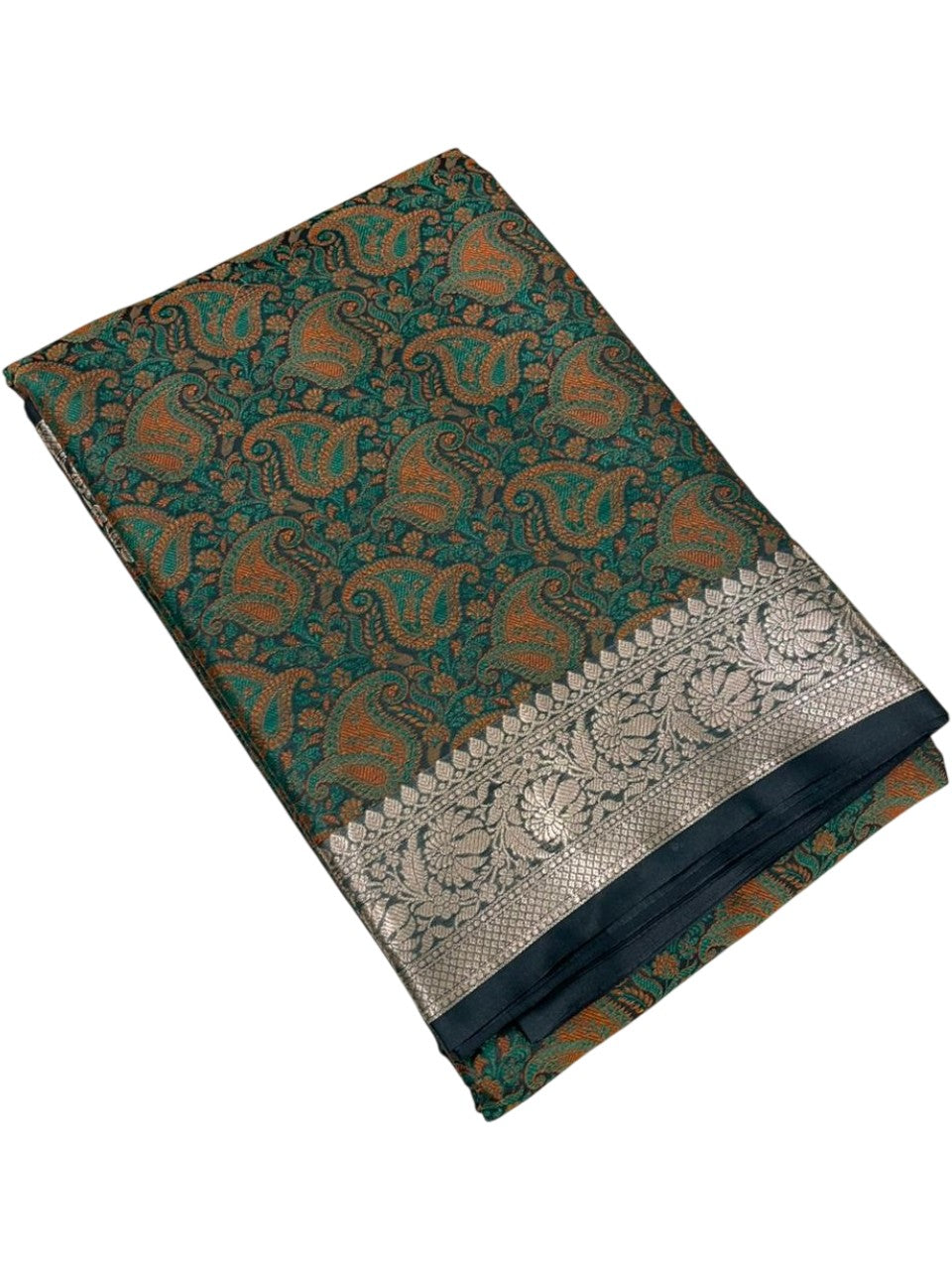 Southloom Resham Work Soft Cotton Banarasi Saree with Woven Work on Body and Borders