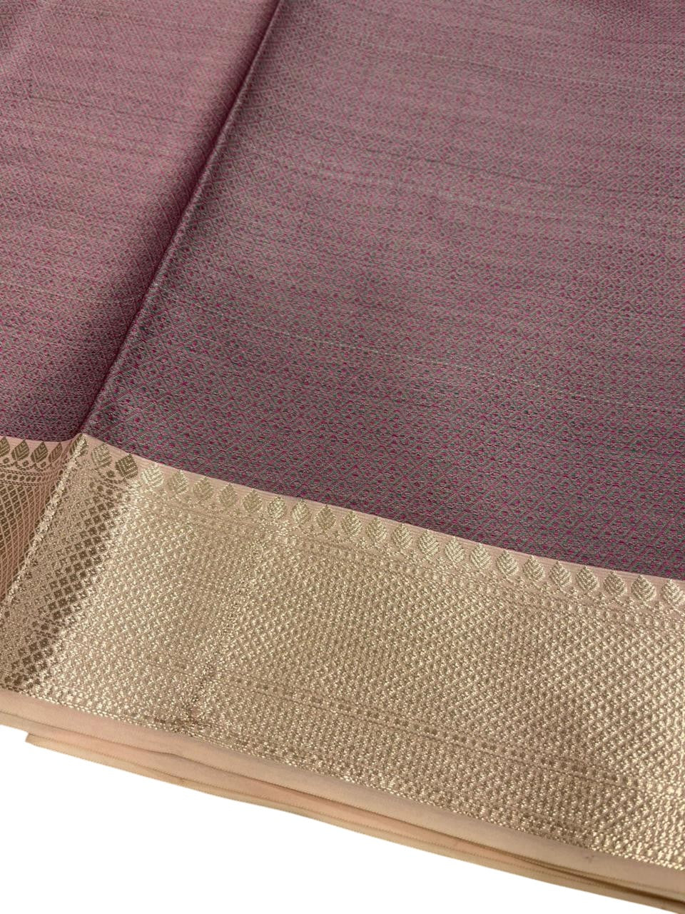 Southloom Resham Work Soft Cotton Banarasi Saree with Woven Work on Body and Borders
