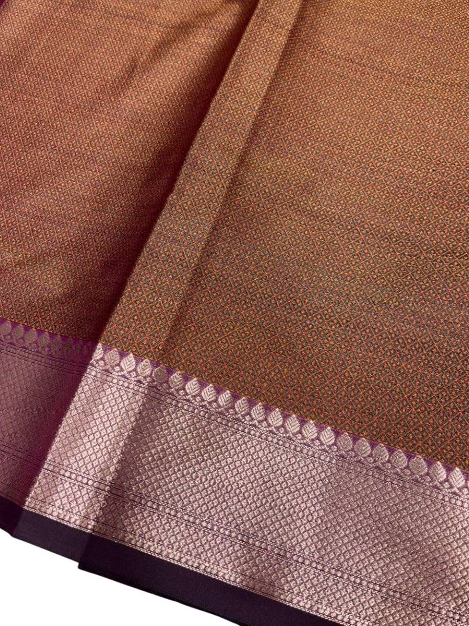 Southloom Resham Work Soft Cotton Banarasi Saree with Woven Work on Body and Borders