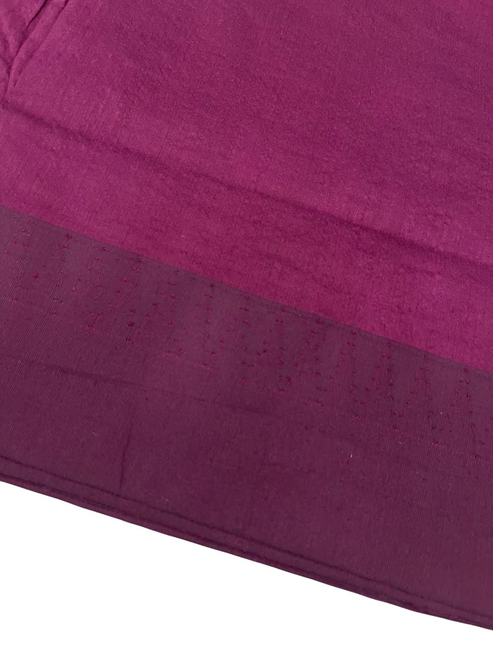 Southloom Kalyani Cotton Saree In Magenta And Purple With Woven Work on the Body and Borders