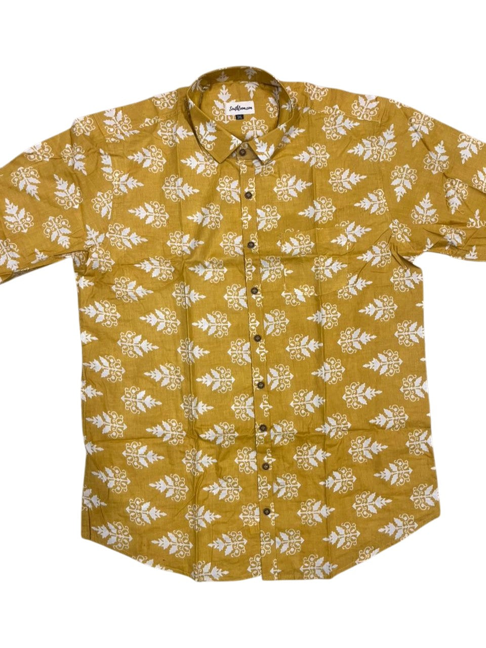 Southloom Jaipur Pure Cotton Block Printed Shirt for Men in Full Sleeve