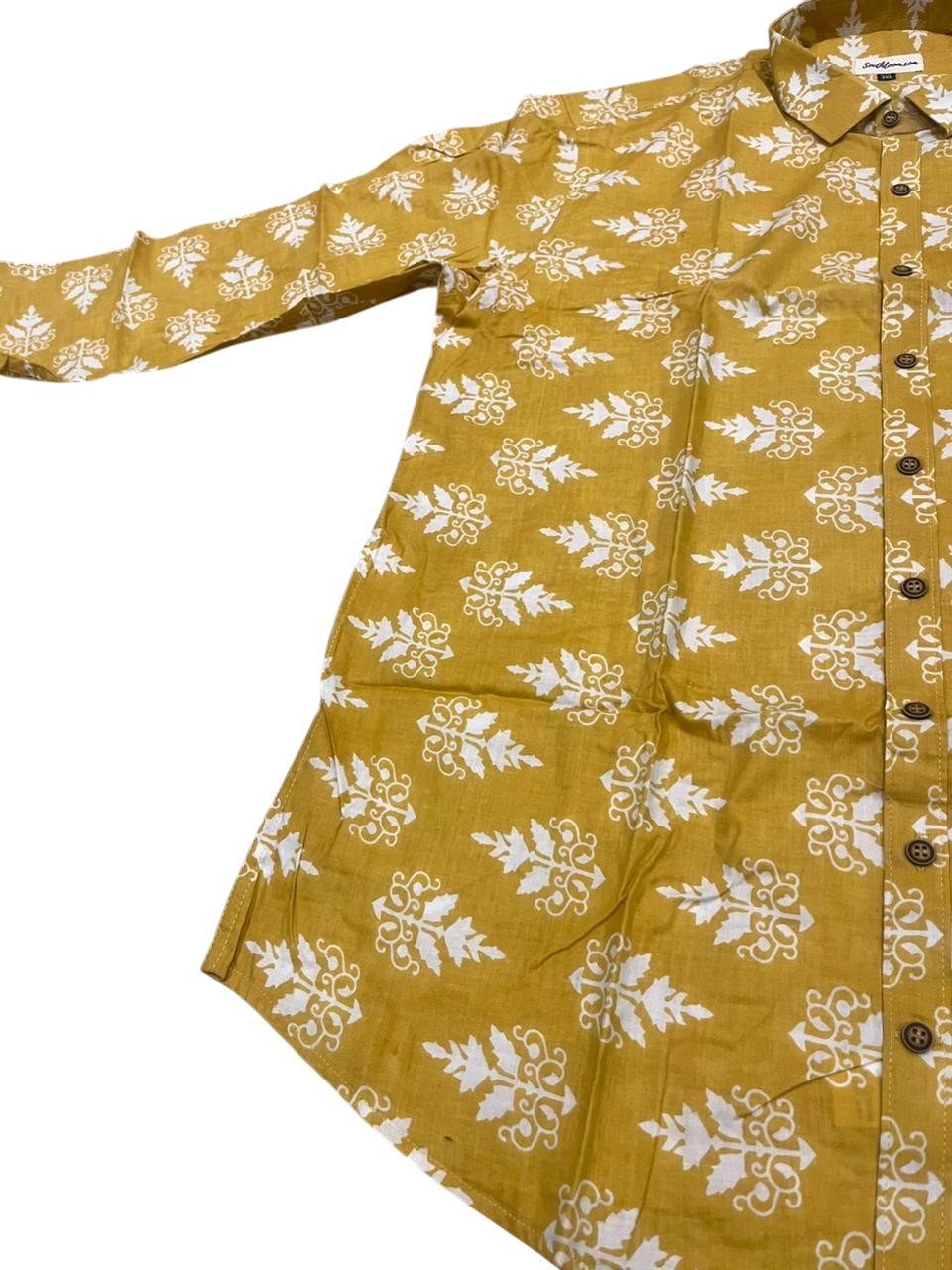 Southloom Jaipur Pure Cotton Block Printed Shirt for Men in Full Sleeve