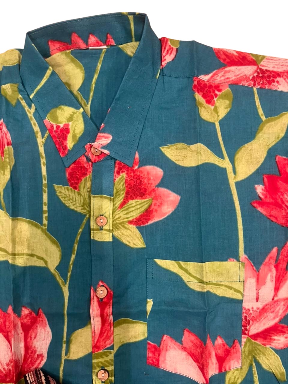 Southloom Jaipur Pure Cotton Block Printed Shirt for Men in Full Sleeve
