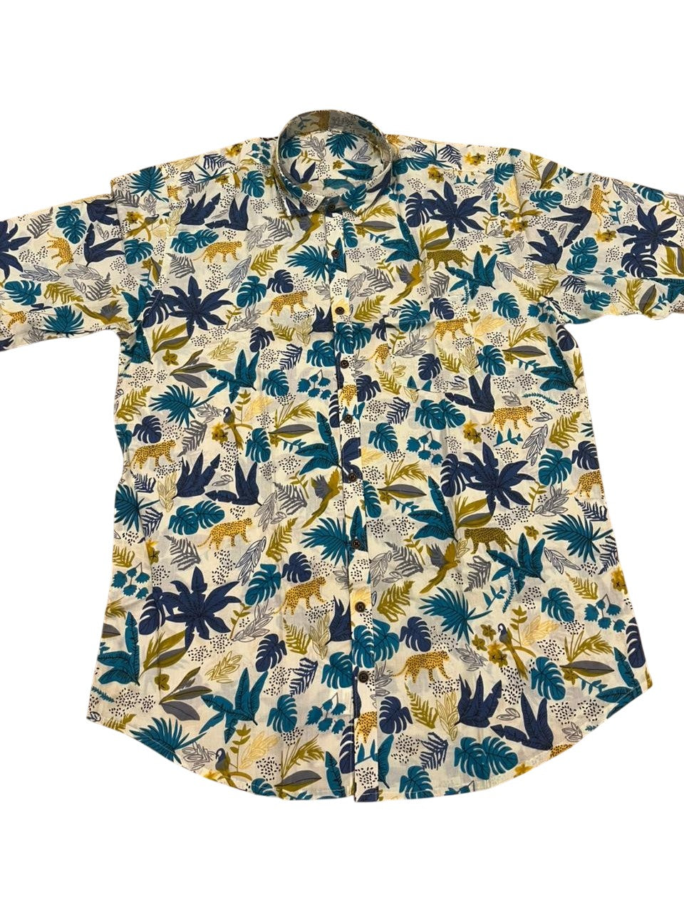 Southloom Jaipur Pure Cotton Block Printed Shirt for Men in Full Sleeve