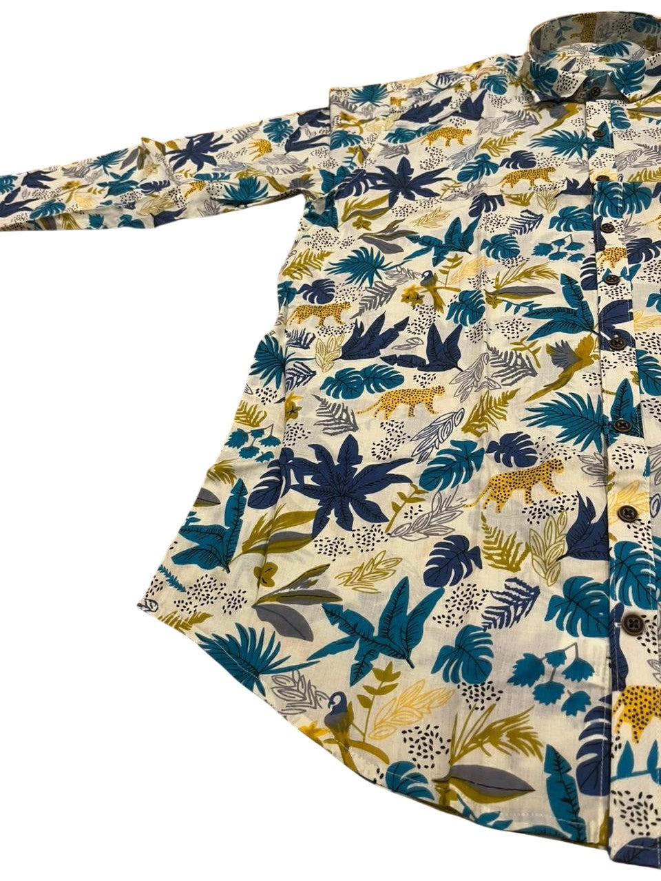 Southloom Jaipur Pure Cotton Block Printed Shirt for Men in Full Sleeve