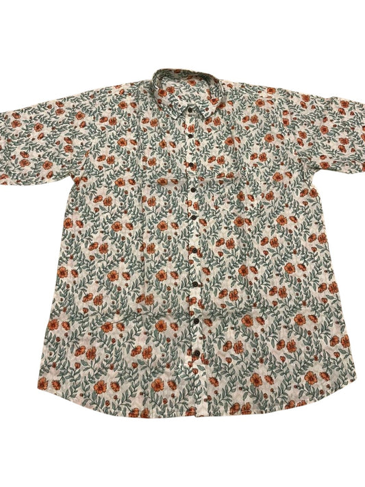 Southloom Jaipur Pure Cotton Block Printed Shirt for Men in Full Sleeve