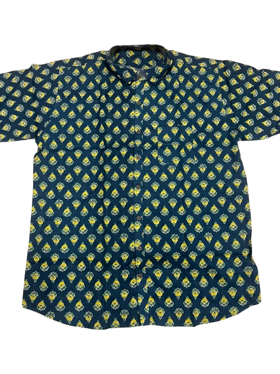 Southloom Jaipur Pure Cotton Block Printed Shirt for Men in Full Sleeve