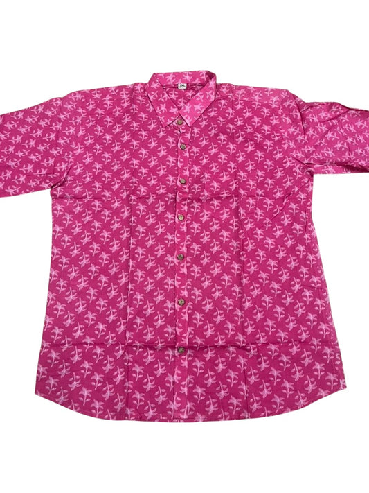 Southloom Jaipur Pure Cotton Block Printed Shirt for Men in Full Sleeve