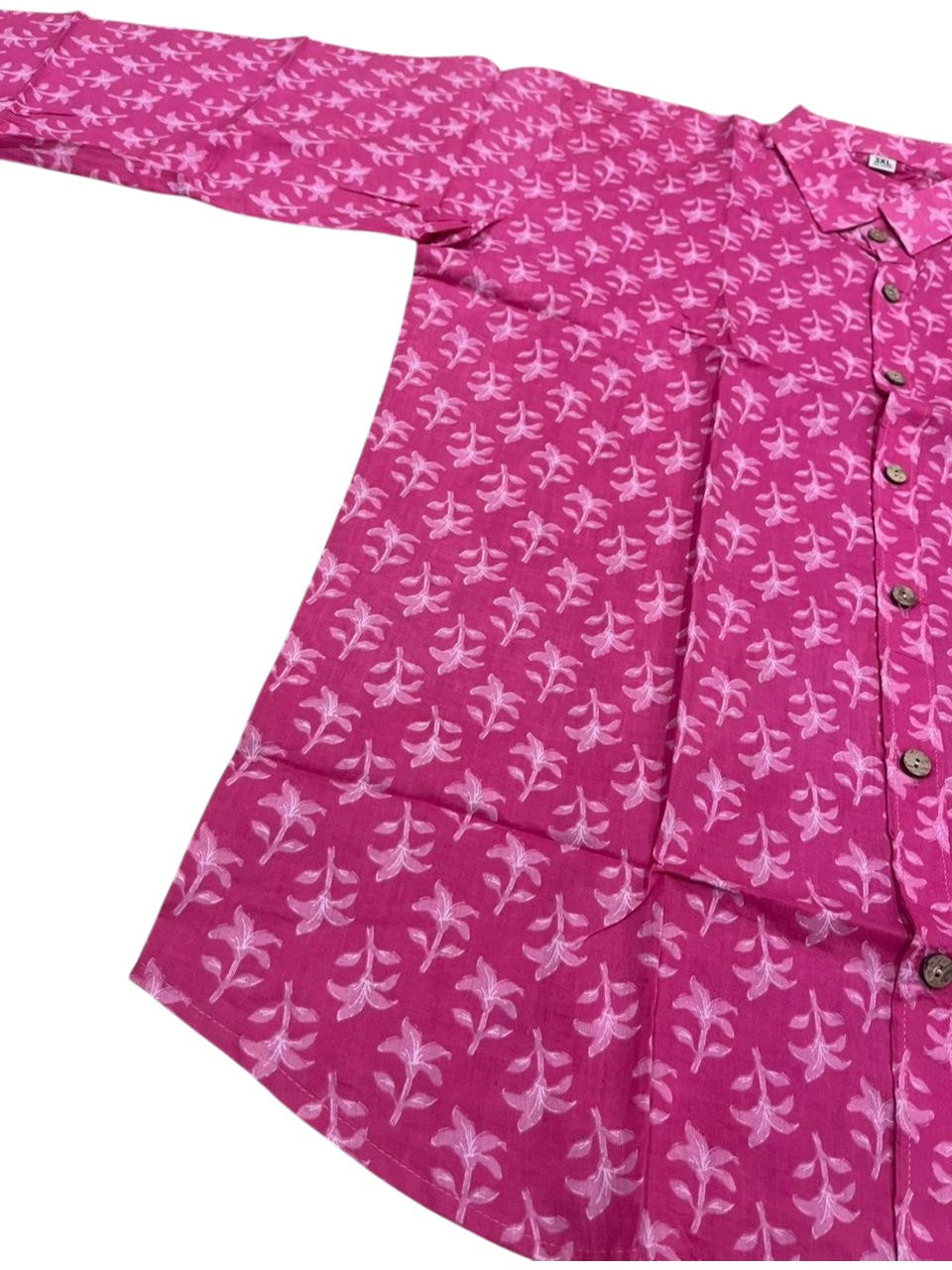 Southloom Jaipur Pure Cotton Block Printed Shirt for Men in Full Sleeve