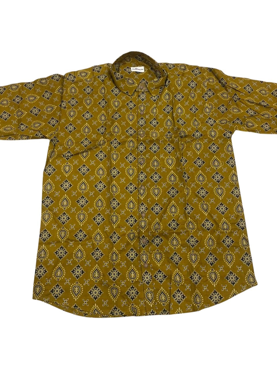 Southloom Jaipur Pure Cotton Block Printed Shirt for Men in Full Sleeve