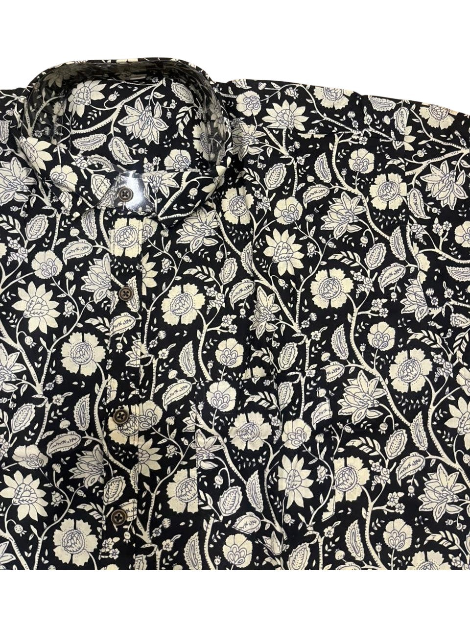 Southloom Jaipur Pure Cotton Block Printed Shirt for Men in Full Sleeve