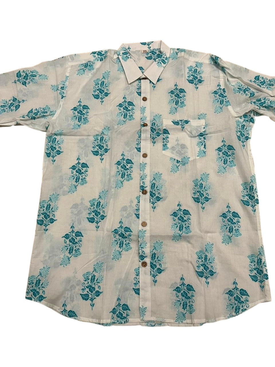 Southloom Jaipur Pure Cotton Block Printed Shirt for Men in Full Sleeve