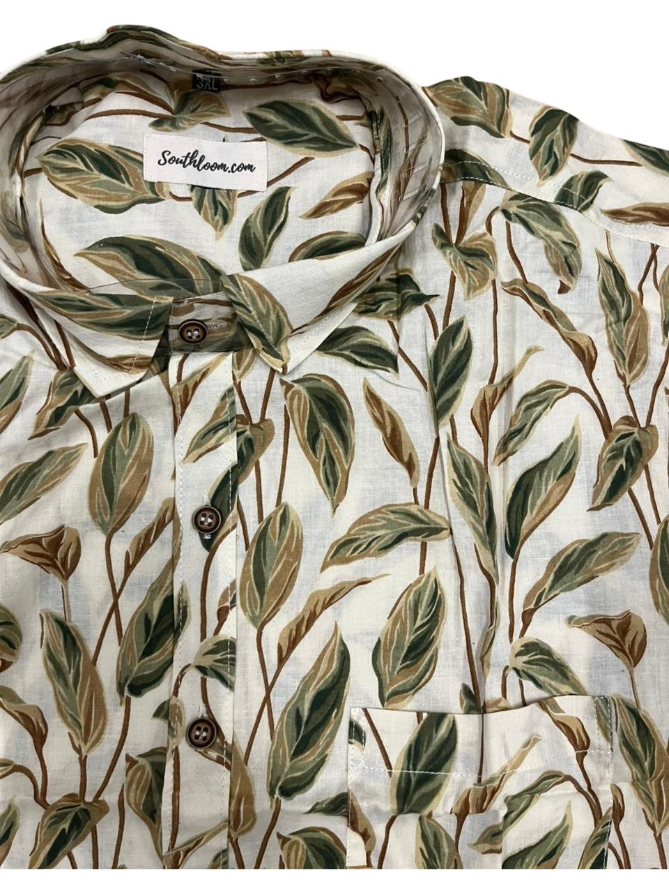 Southloom Jaipur Pure Cotton Block Printed Shirt for Men in Full Sleeve