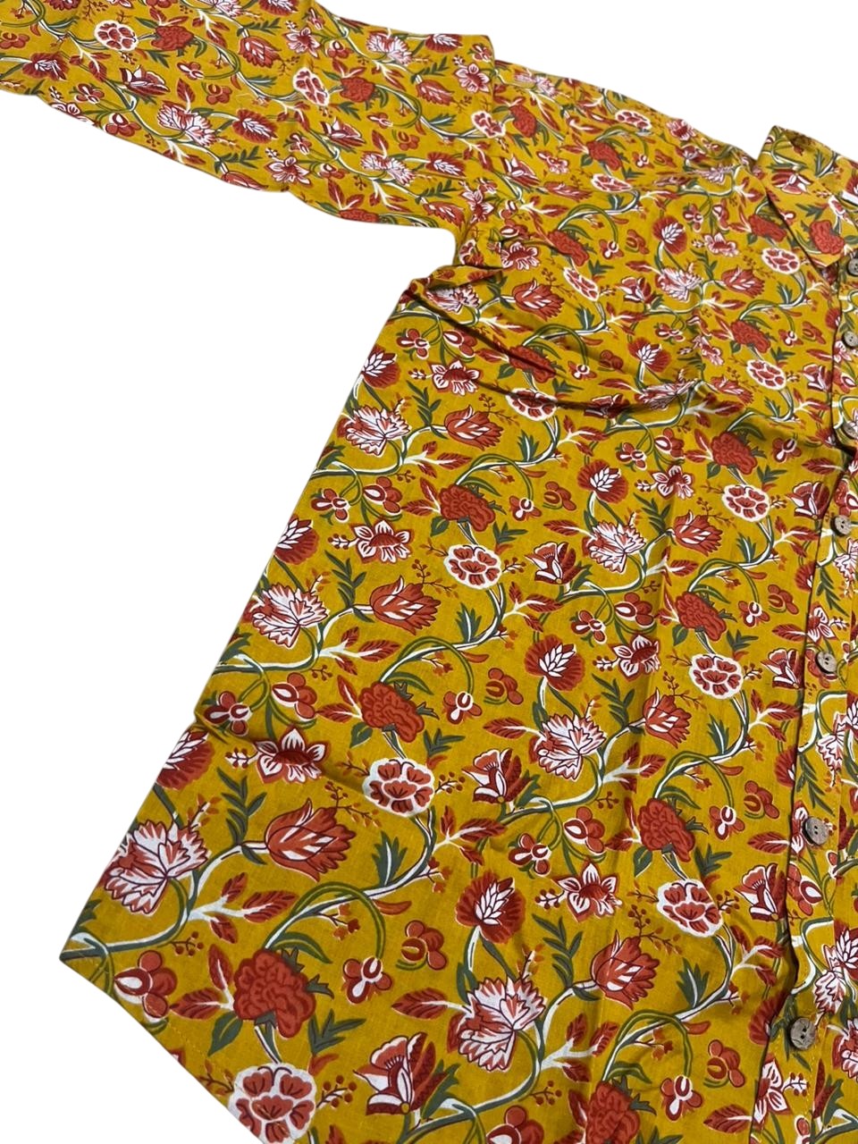 Southloom Jaipur Pure Cotton Block Printed Shirt for Men in Full Sleeve