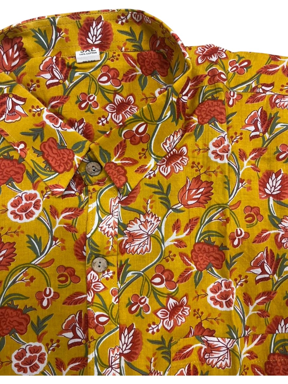 Southloom Jaipur Pure Cotton Block Printed Shirt for Men in Full Sleeve