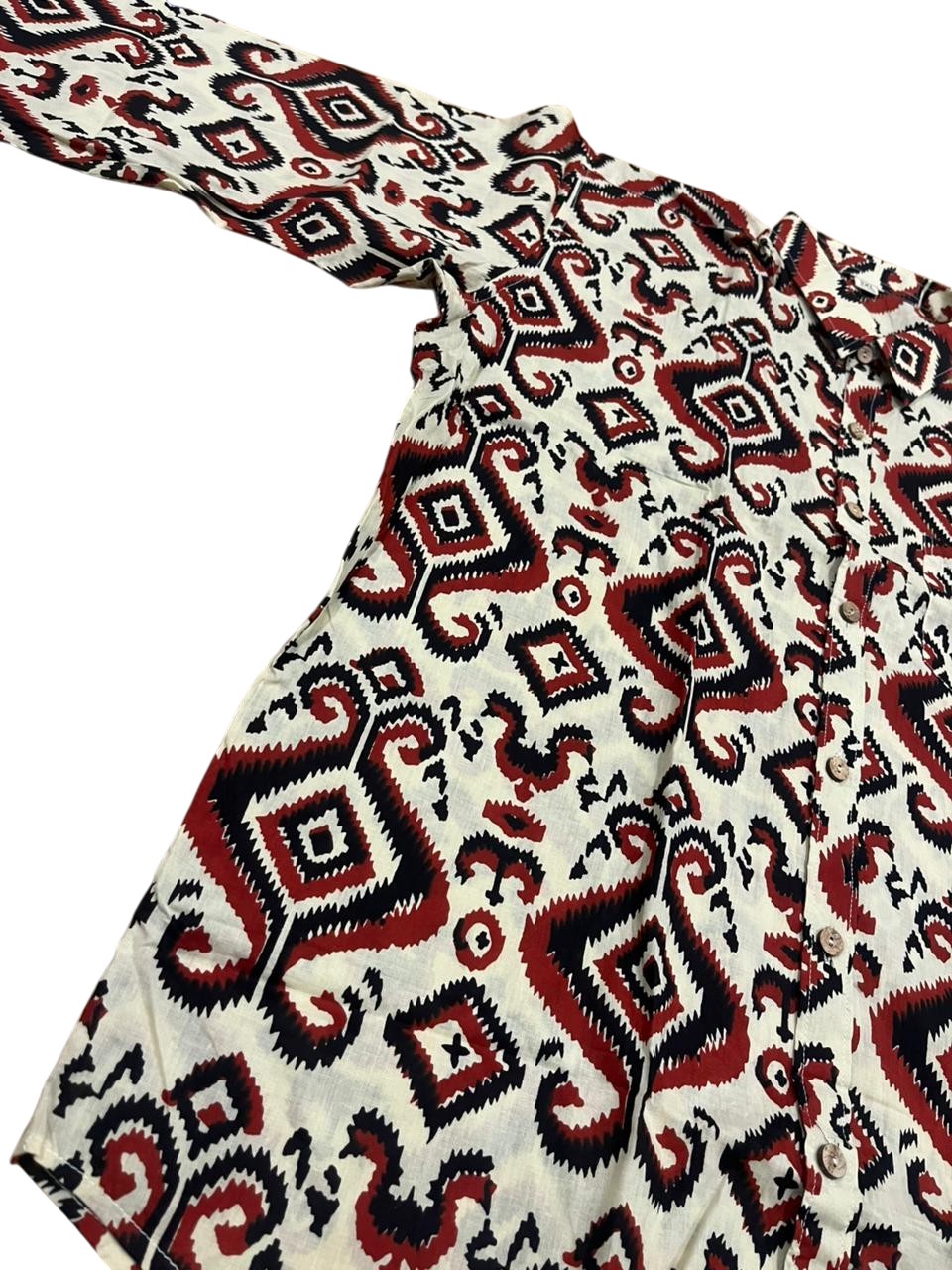 Southloom Jaipur Pure Cotton Block Printed Shirt for Men in Full Sleeve
